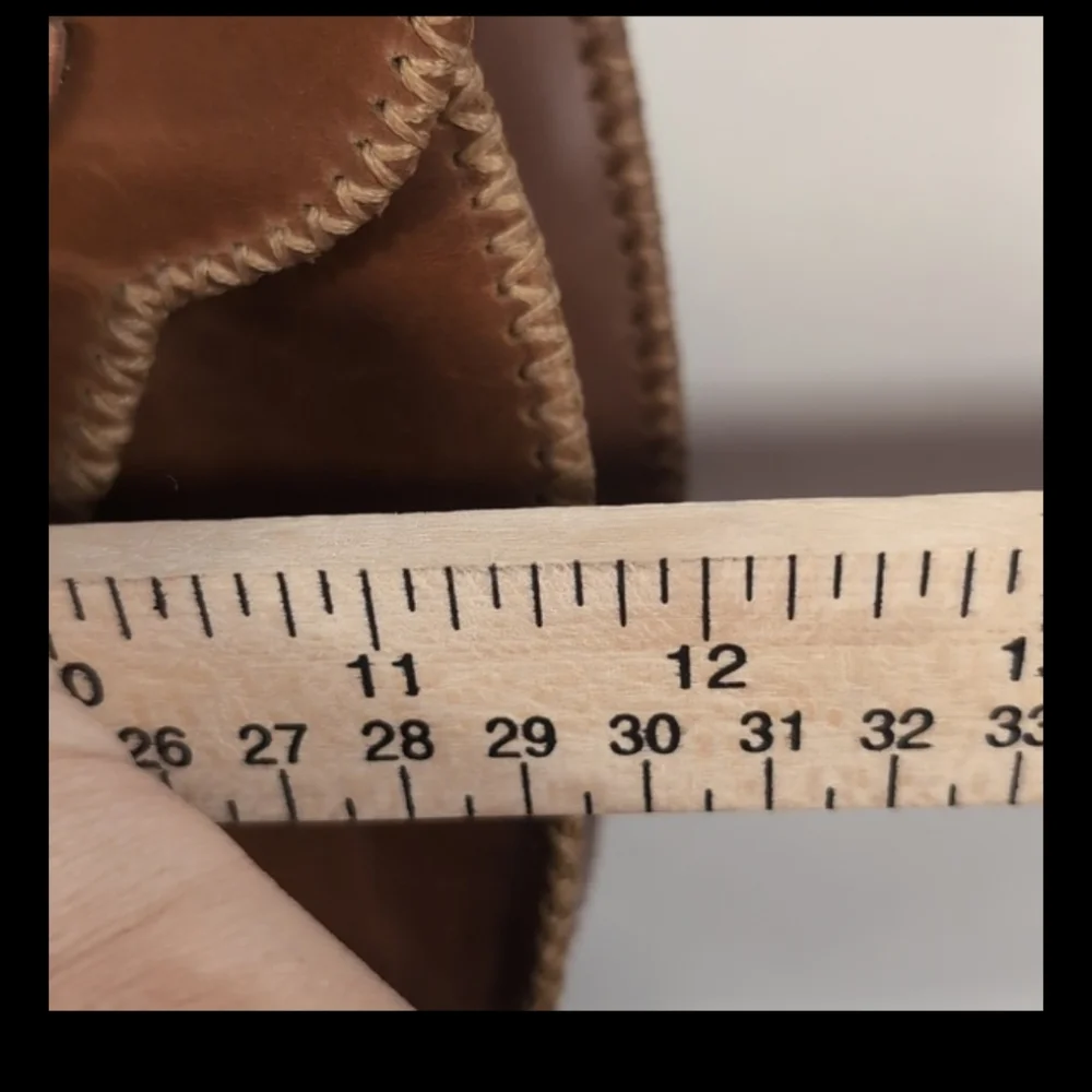 Handmade Elegant Brown Leather Crossbody Bag with Gold Accents